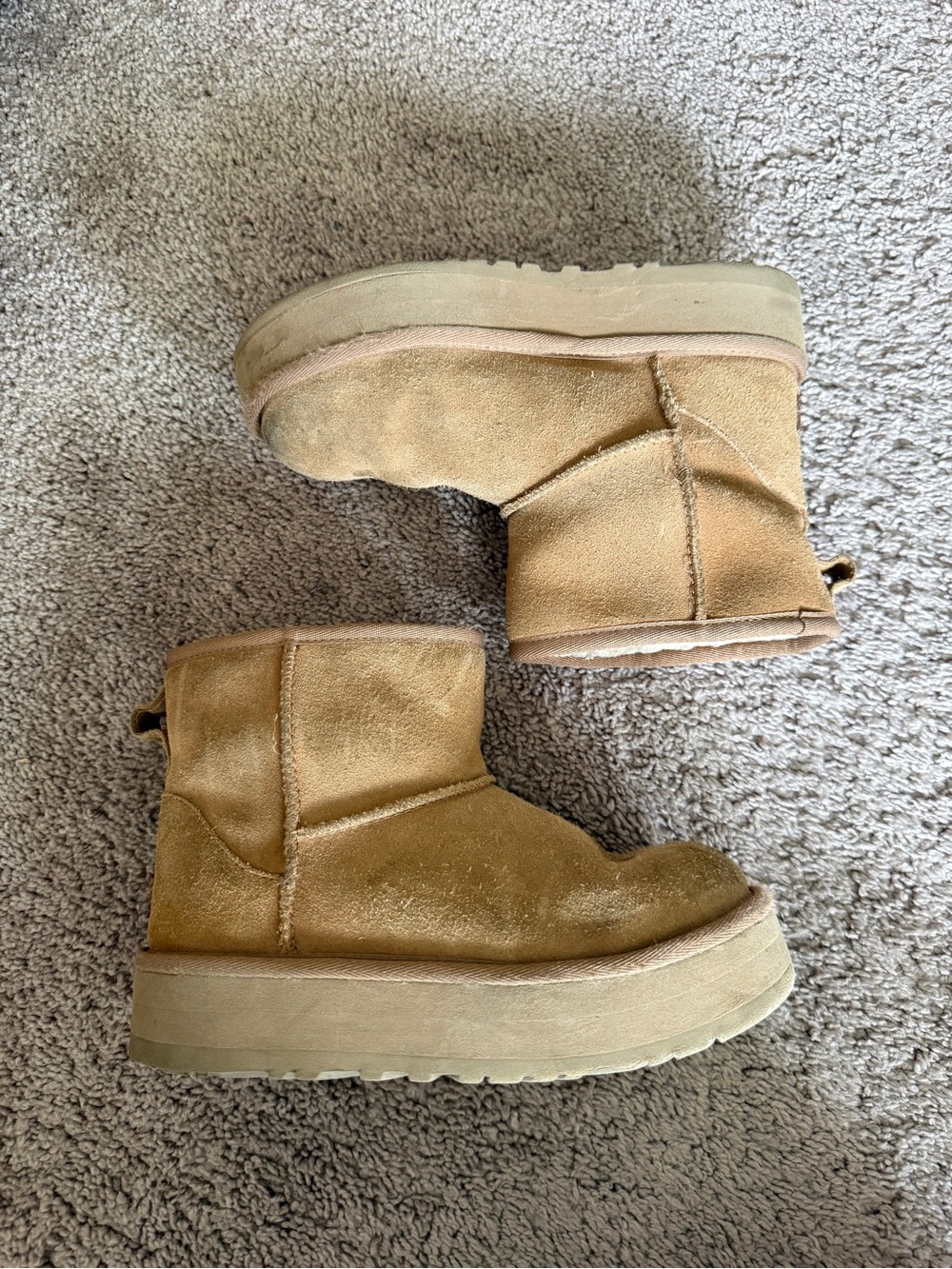 UGG Chestnut Shearling-Lined Suede Slip-On Boots - Picture 4 of 9